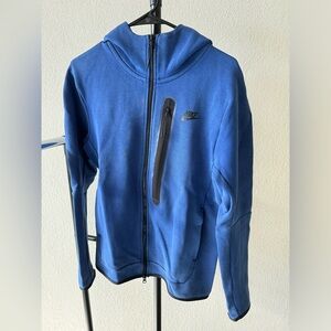 Blue Nike Tech Zip Up Hoodie